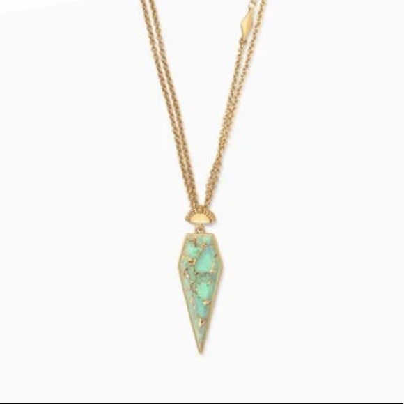 Stella & Dot | GOLD + Aqua Blue 3-in-1 Versatile Winona Layer Necklace - Picture 7 of 9